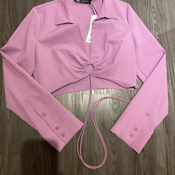 Light purple/ pink Zara cropped top - Picture 2 of 7